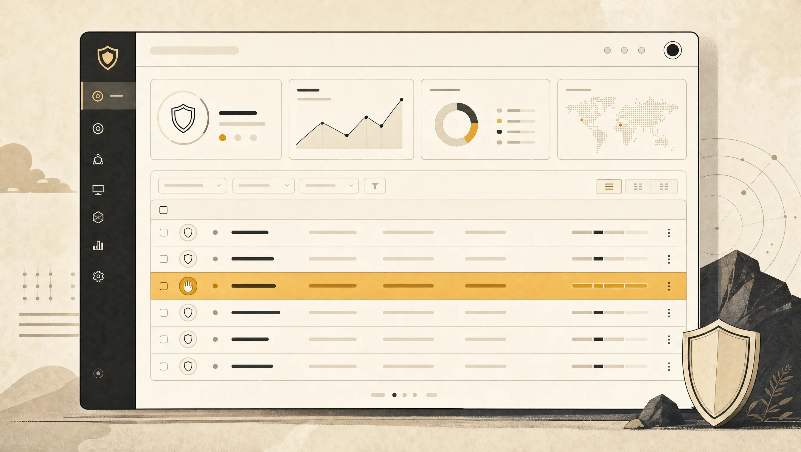 Illustrated bezoar console: findings list with one blocked row